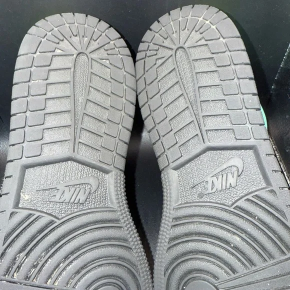 Jordan Kids Sneakers in Black, White, and Green - Picture 10 of 10